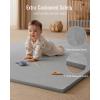 imageBlissful Diary Ultra Soft Baby Play Mat 71x59 Extra Large Floor Mat with Removable ampamp Washable SlipOn Cover for Babies and Toddlers Sage GreenLight Grey
