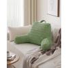 imageBlissful Diary Reading Pillow Large Backrest Pillow with Shredded Memory Foam for Adult ampamp Children Designed for Bed and Couch Sitting Up Includes Arms Pockets and Washable Cover Off WhiteSage Green