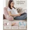 imageBlissful Diary Reading Pillow Large Backrest Pillow with Shredded Memory Foam for Adult ampamp Children Designed for Bed and Couch Sitting Up Includes Arms Pockets and Washable Cover Off WhitePale Pink