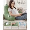 imageBlissful Diary Reading Pillow Large Backrest Pillow with Shredded Memory Foam for Adult ampamp Children Designed for Bed and Couch Sitting Up Includes Arms Pockets and Washable Cover Off WhiteSage Green