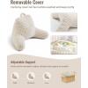 imageBlissful Diary Reading Pillow for Sitting in Bed Flannel Back Pillow Bed Sitting Up for Adult ampamp Children Backrest Cushion for Sit Up in Couch or Floor Dorm Essentials Ivory WhiteIvory White