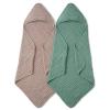 imageBlissful Diary Muslin Baby Hooded Towel 2 Pack Soft ampamp Absorbent Bath Towel for Infant Toddler Unisex Baby Gift Newborn Essentials Bear ampamp GiraffeRoman Green  Sand