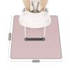 imageBlissful Diary Baby Splat Mat for Under High Chair 504 x 504 Inch Wipeable Splash Mat Waterproof and Washable AntiSlip Floor Protector Slate BlueBlush Pink