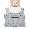 imageBlissful Diary Baby Splat Mat for Under High Chair 504 x 504 Inch Wipeable Splash Mat Waterproof and Washable AntiSlip Floor Protector Slate BlueGray Zebra