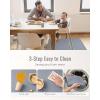 imageBlissful Diary Baby Splat Mat for Under High Chair 504 x 504 Inch Wipeable Splash Mat Waterproof and Washable AntiSlip Floor Protector Slate BlueGrey