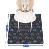 imageBlissful Diary Baby Splat Mat for Under High Chair 504 x 504 Inch Wipeable Splash Mat Waterproof and Washable AntiSlip Floor Protector Slate BlueRetro Rainbow