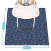 imageBlissful Diary Baby Splat Mat for Under High Chair 504 x 504 Inch Wipeable Splash Mat Waterproof and Washable AntiSlip Floor Protector Slate BlueSafari Animals