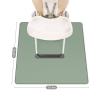 imageBlissful Diary Baby Splat Mat for Under High Chair 504 x 504 Inch Wipeable Splash Mat Waterproof and Washable AntiSlip Floor Protector Slate BlueSage Green