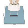 imageBlissful Diary Baby Splat Mat for Under High Chair 504 x 504 Inch Wipeable Splash Mat Waterproof and Washable AntiSlip Floor Protector Slate BlueSlate Blue