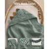 imageBlissful Diary Muslin Baby Hooded Towel Soft and Absorbent Bath Towel for Newborn Infant Toddler Unisex 32x32  Gentle GiraffeRoguish Dino