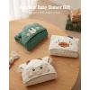 imageBlissful Diary Muslin Baby Hooded Towel Soft and Absorbent Bath Towel for Newborn Infant Toddler Unisex 32x32  Gentle GiraffeSmart Bear  Gentle Lamb