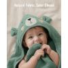 imageBlissful Diary Muslin Baby Hooded Towel Soft and Absorbent Bath Towel for Newborn Infant Toddler Unisex 32x32  Gentle GiraffeSmart Bear  Gentle Lamb
