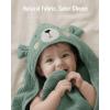 imageBlissful Diary Muslin Baby Hooded Towel Soft and Absorbent Bath Towel for Newborn Infant Toddler Unisex 32x32  Gentle GiraffeSmart Bear