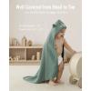imageBlissful Diary Muslin Baby Hooded Towel Soft and Absorbent Bath Towel for Newborn Infant Toddler Unisex 32x32  Gentle GiraffeSmart Bear