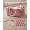 imageBlissful Diary Flannel Diaper Caddy Organizer included Gift Packaging Cozy Nursery Storage Basket Gift for Baby Shower Newborn Essentials Plush PinkPlush Pink