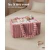 imageBlissful Diary Flannel Diaper Caddy Organizer included Gift Packaging Cozy Nursery Storage Basket Gift for Baby Shower Newborn Essentials Plush PinkPlush Pink