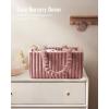 imageBlissful Diary Flannel Diaper Caddy Organizer included Gift Packaging Cozy Nursery Storage Basket Gift for Baby Shower Newborn Essentials Plush PinkPlush Pink