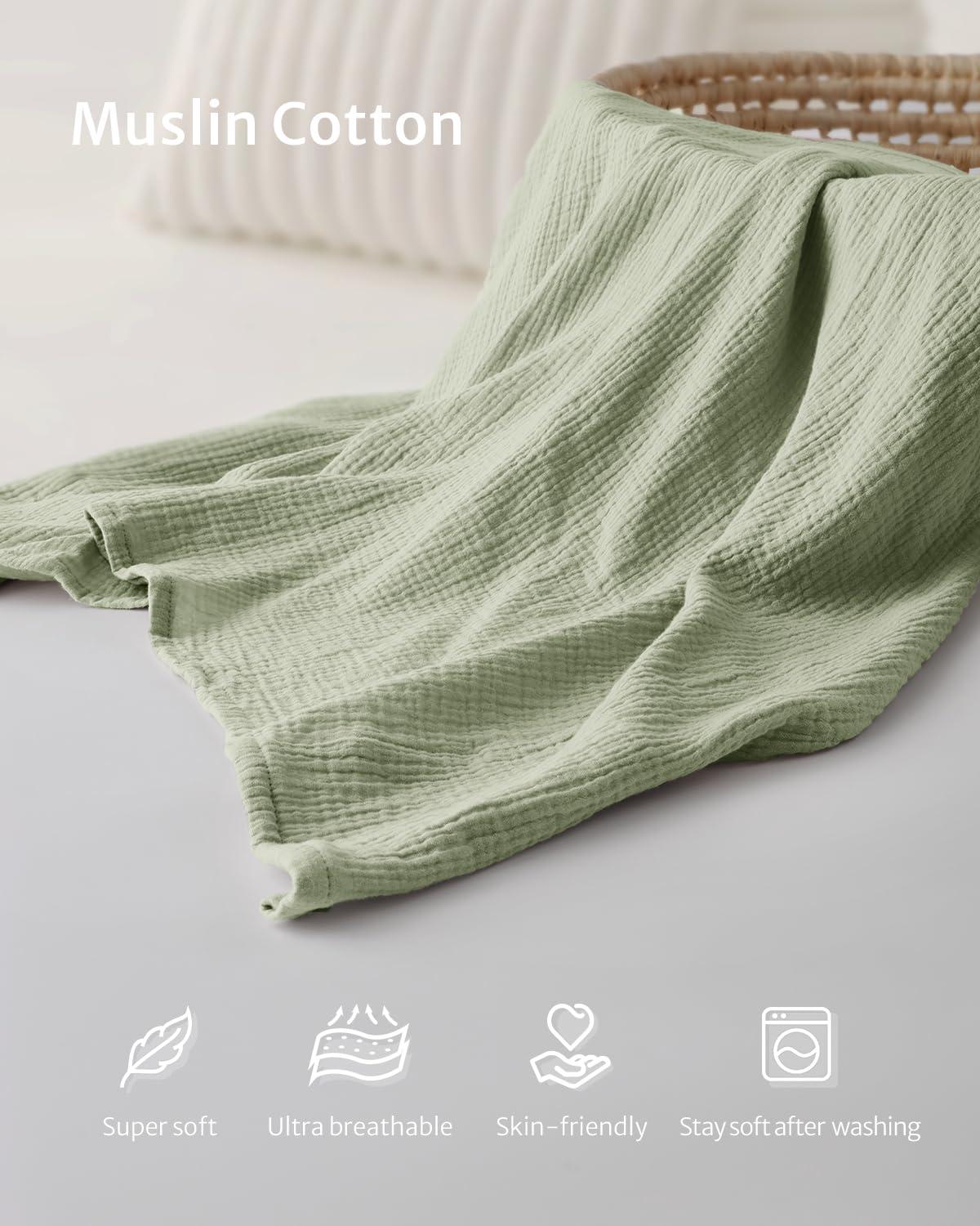 imageBlissful Diary Muslin Nursing Cover for Breastfeeding Breathable Breastfeeding Cover up with Arch Neckline for Women Nursing ApronLight BlueSage Green