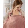 imageBlissful Diary Muslin Nursing Cover for Breastfeeding Breathable Breastfeeding Cover up with Arch Neckline for Women Nursing ApronLight BlueDusty Pink