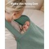 imageBlissful Diary Muslin Nursing Cover for Breastfeeding Breathable Breastfeeding Cover up with Arch Neckline for Women Nursing ApronLight BlueZRoman Green