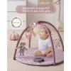 imageBlissful Diary Baby Play Gym Mat Tummy Time Activity Mat with 6 Detachable Toys for Skill Development Baby Essentials Gift Soft PinkLavender Pink