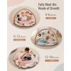 imageBlissful Diary Baby Play Gym ampamp Activity Mat 5 Developmental Zones Wooden Tummy Time Mat with 5 Detachable Sensory Toys for Motor Skills ampamp Sensory Development Baby Essentials Shower Gift Pink FlowerPink Flower
