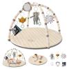 imageBlissful Diary Baby Play Gym Mat Tummy Time Activity Mat with 6 Detachable Toys for Skill Development Baby Essentials Gift Soft PinkBeige