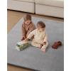 imageBlissful Diary 13quot Thick Baby Play Mat 71x59 Playpen Mat with Removable ampamp Washable Cover Extra Large Crawling Rug for Floor Foam Cushion ampamp NonSlip Backing for Kid Toddler and Infants Light GreyLight Grey