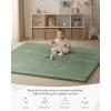 imageBlissful Diary 13quot Thick Baby Play Mat 71x59 Playpen Mat with Removable ampamp Washable Cover Extra Large Crawling Rug for Floor Foam Cushion ampamp NonSlip Backing for Kid Toddler and Infants Light GreySage Green