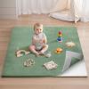 imageBlissful Diary 13quot Thick Baby Play Mat 71x59 Playpen Mat with Removable ampamp Washable Cover Extra Large Crawling Rug for Floor Foam Cushion ampamp NonSlip Backing for Kid Toddler and Infants Light GreySage Green