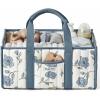 imageBlissful Diary Checkered Diaper Caddy Organizer Stylish Nursery Storage Basket Gift for Baby Shower Newborn Essentials Registry Search Must Haves PinkPeony Blue