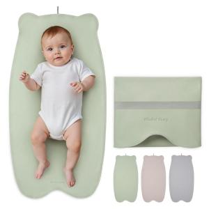imageBlissful Diary Vegan Leather Portable Changing Pad Wipeable ampamp Waterproof Baby Change Mat in Diaper Bag Travel Essential ampamp Registry Gift Light GreenLight Green