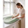 image:imageBlissful Diary Vegan Leather Baby Changing Pad with Waterproof amp WipeClean PU Cover Avocado Size Cozy Diaper Changing Pad for Dresser and Table Light GreenLight Green