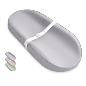 image:imageBlissful Diary Vegan Leather Baby Changing Pad with Waterproof amp WipeClean PU Cover Avocado Size Cozy Diaper Changing Pad for Dresser and Table TaupeAvocado Light Gray