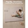 image:imageBlissful Diary Vegan Leather Baby Play Mat 71x59 Thicken Foam Cushioned amp Waterproof Playpen Mat for Infants and Toddlers Stylish and Just WipeClean Playmat for Baby Play on Floor Light GrayTaupe