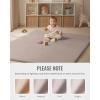 image:imageBlissful Diary Vegan Leather Baby Play Mat 71x59 Thicken Foam Cushioned amp Waterproof Playpen Mat for Infants and Toddlers Stylish and Just WipeClean Playmat for Baby Play on Floor Light GrayTaupe