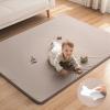 image:imageBlissful Diary Vegan Leather Baby Play Mat 71x59 Thicken Foam Cushioned amp Waterproof Playpen Mat for Infants and Toddlers Stylish and Just WipeClean Playmat for Baby Play on Floor Light GrayTaupe