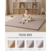 image:imageBlissful Diary Vegan Leather Baby Play Mat 71x59 Thicken Foam Cushioned amp Waterproof Playpen Mat for Infants and Toddlers Stylish and Just WipeClean Playmat for Baby Play on Floor Light GrayTaupe