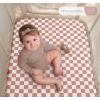 image:imageBlissful Diary Muslin Crib Sheets for Girl Boy Boho Neutral Soft Cotton Baby Sheet for 52x28 Standard Crib Mattress 2 PackBrown Checkboard amp BrownDusty Pink Checkboard  Dusty Pink