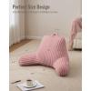 image:imageBlissful Diary Reading Pillow for Sitting in Bed Flannel Back Pillow Bed Sitting Up for Adult amp Children Backrest Cushion for Sit Up in Couch or Floor Dorm Essentials Plush PinkPlush Pink