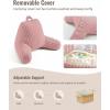 image:imageBlissful Diary Reading Pillow for Sitting in Bed Flannel Back Pillow Bed Sitting Up for Adult amp Children Backrest Cushion for Sit Up in Couch or Floor Dorm Essentials Plush PinkPlush Pink