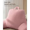 image:imageBlissful Diary Reading Pillow for Sitting in Bed Flannel Back Pillow Bed Sitting Up for Adult amp Children Backrest Cushion for Sit Up in Couch or Floor Dorm Essentials Plush PinkPlush Pink