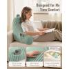 image:imageBlissful Diary Reading Pillow for Sitting in Bed Flannel Back Pillow Bed Sitting Up for Adult amp Children Backrest Cushion for Sit Up in Couch or Floor Dorm Essentials Plush PinkMint Green
