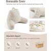 image:imageBlissful Diary Reading Pillow for Sitting in Bed Flannel Back Pillow Bed Sitting Up for Adult amp Children Backrest Cushion for Sit Up in Couch or Floor Dorm Essentials Plush PinkCream White