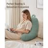 image:imageBlissful Diary Reading Pillow for Sitting in Bed Flannel Back Pillow Bed Sitting Up for Adult amp Children Backrest Cushion for Sit Up in Couch or Floor Dorm Essentials Plush PinkMint Green