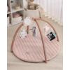 image:imageBlissful Diary Baby Play Gym Mat Play Mat Activity Mat with 6 Detachable Toys for StageBased Sensory amp Motor Skill Development Easy to Install amp Clean Baby Essentials Gift Brown CheckerboardPink