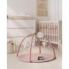image:imageBlissful Diary Baby Play Gym Mat Play Mat Activity Mat with 6 Detachable Toys for StageBased Sensory amp Motor Skill Development Easy to Install amp Clean Baby Essentials Gift Brown CheckerboardPink