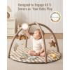 image:imageBlissful Diary Baby Play Gym Mat Play Mat Activity Mat with 6 Detachable Toys for StageBased Sensory amp Motor Skill Development Easy to Install amp Clean Baby Essentials Gift Brown CheckerboardBrown Checkerboard