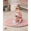 image:imageBlissful Diary Baby Play Gym Mat Play Mat Activity Mat with 6 Detachable Toys for StageBased Sensory amp Motor Skill Development Easy to Install amp Clean Baby Essentials Gift Brown CheckerboardPink