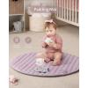 image:imageBlissful Diary Baby Play Gym Mat Play Mat Activity Mat with 6 Detachable Toys for StageBased Sensory amp Motor Skill Development Easy to Install amp Clean Baby Essentials Gift Brown CheckerboardLavender Pink